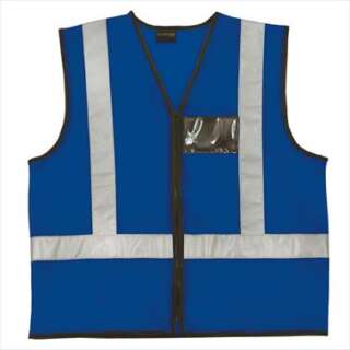VESTS PIONEER REFL ZIP ID POCKET R/BLUE LRG VO22