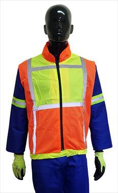 JACKET REFL SLEEVELESS 2 TONE LRG VO27