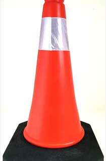 TRAFFIC CONE BLACK BASE 500MM TC500E