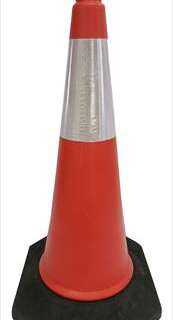 TRAFFIC CONE BLACK BASE 750MM TC750E
