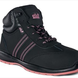 BOOT SAFETY LADIES JASMIN HIGHTOP TAKKIE BLACK PINK SIZE 8