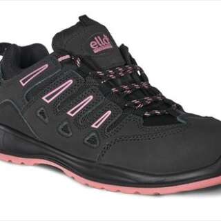 BOOT SAFETY LADIES LILLY TAKKIE ST/CAP BLK/PNK SIZE 7