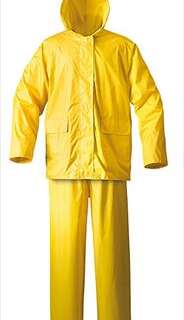 RAINSUIT 2PCE YELLOW RUBBERISED SIZE MEDIUM