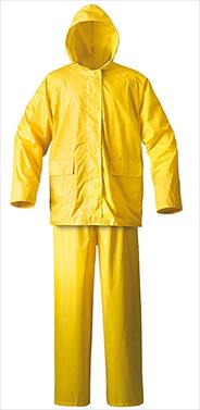 RAINSUIT 2PCE YELLOW RUBBERISED SIZE LARGE
