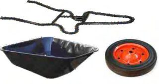 Wheelbarrow Concrete 0.6Mm Unassembled (Min Pack 5)