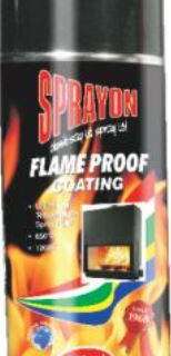 SPRAYON PAINT FLAME PROOF BLACK 390ML