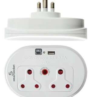 SMARTSOCKET ADAPTOR SURGE 2X16A+USB