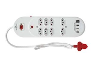 SMARTSOCKET MULTIPLUG 8WAY 5A USBSURGE