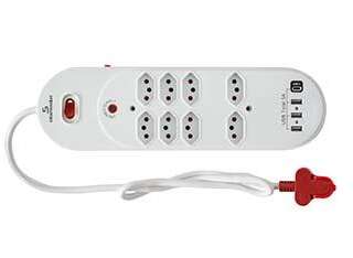 SMARTSOCKET MULTIPLUG 8WAY 5A USBSURGE