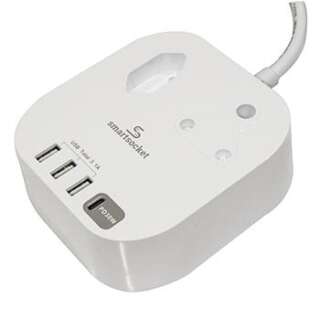 SMARTSOCKET POWER HUB 3.1A USB+POWER DEL