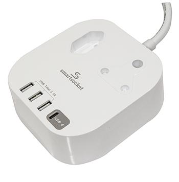 SMARTSOCKET POWER HUB 4.5A 3PIN+1X16+USB