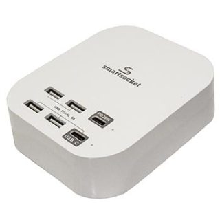 SMARTSOCKET POWER HUB USB 6A +POWER DEL