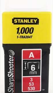 STAPLES STANLEY 6MM L/DUTY PKT1000 1-TRA204T