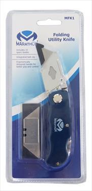 KNIFE MARATHON UTILITY FOLDING + 10 BLADES MFK1