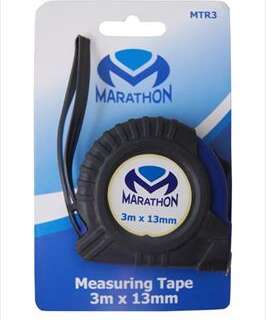 Measuring Tape Marathon Rubberised 3M X 13Mm Mtr
