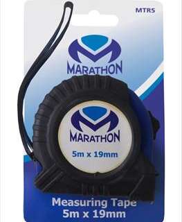 MEASURING TAPE MARATHON RUBBERISED 5M  X 19MM MTR