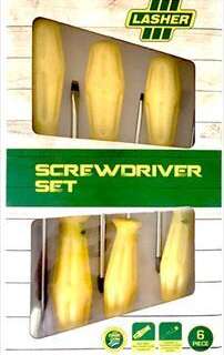 SCREWDRIVER SET 6 PCE LASHER FG06164 DISC