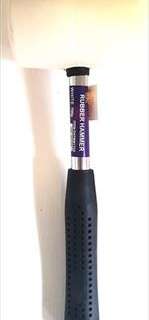 HAMMER MALLET RUBBER STEEL SHAFT 700GR WHITE RIGGER