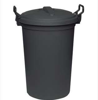 BIN REFUSE BIN C/W GRIP FOR LID 120LTR  BIG JIM BLACK COLLEC