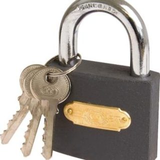PADLOCK TRI IRON BOX 63MM #366