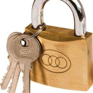 PADLOCK TRI BRASS BOX K/ALIKE 50MM #265