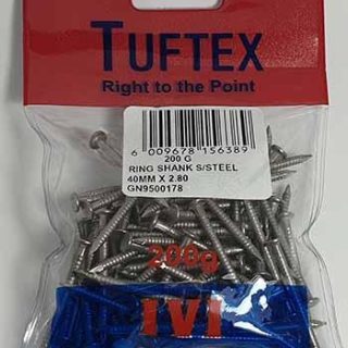 NAIL RING SHANK S/S 32MMX500G P/P TUFTEX
