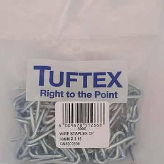 STAPLE FENCING GALV 32MMX500G CP  TUFTEX