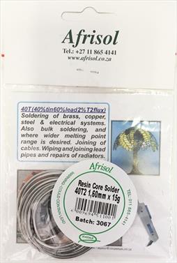 SOLDER RESIN CORE 40T CARD 15GR