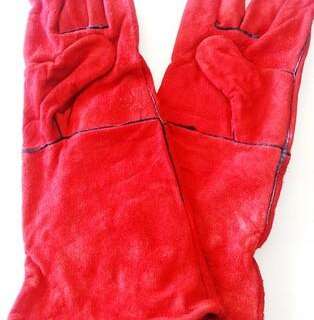 GLOVE MATSAFE WELDERS RED 200MM