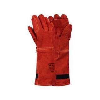GLOVES LEATHER HEAT RESISTANT ELBOW HIGH HEAT RED G2028